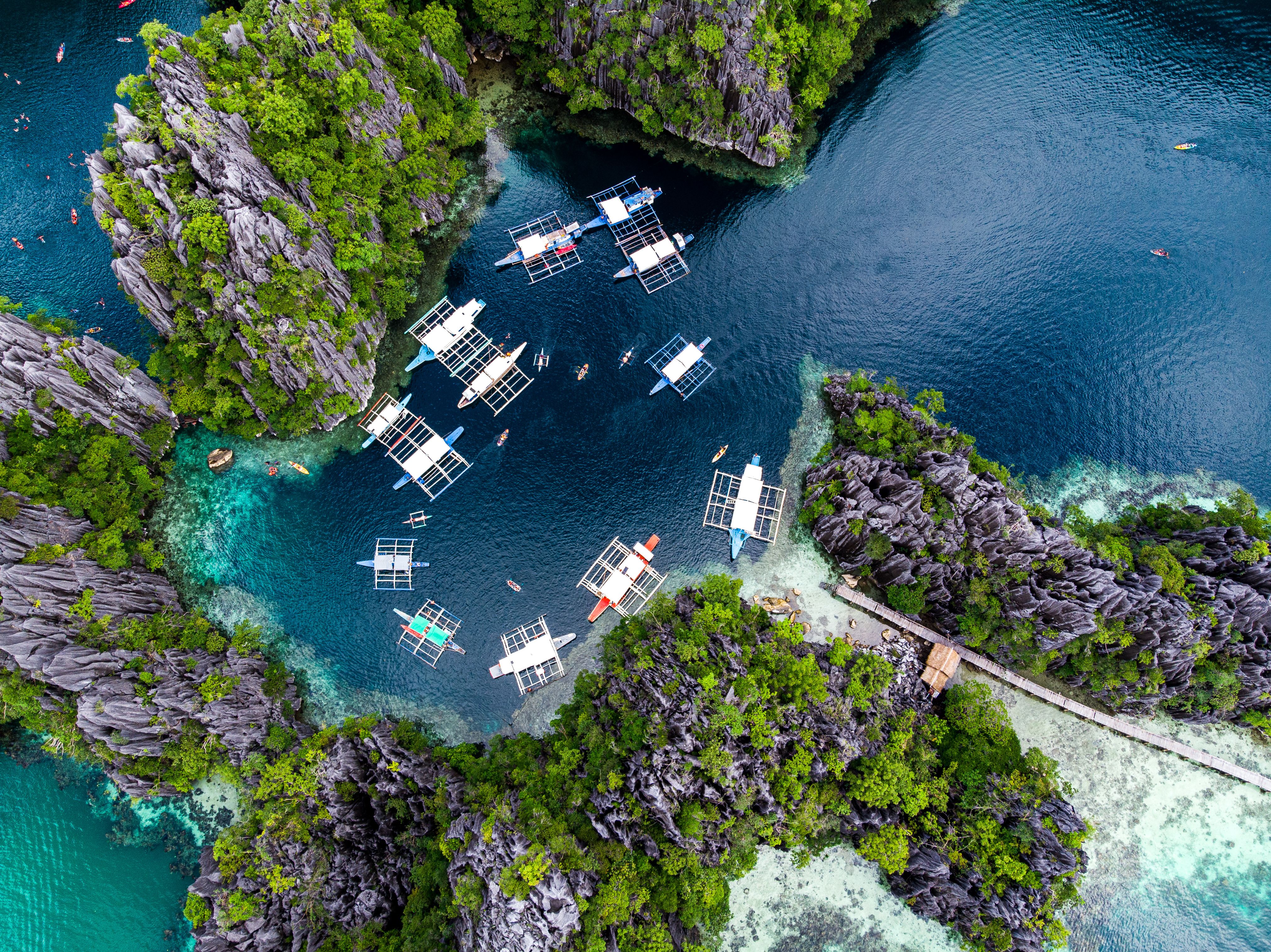 Turquoise lagoons and tropical islands in Southeast Asia